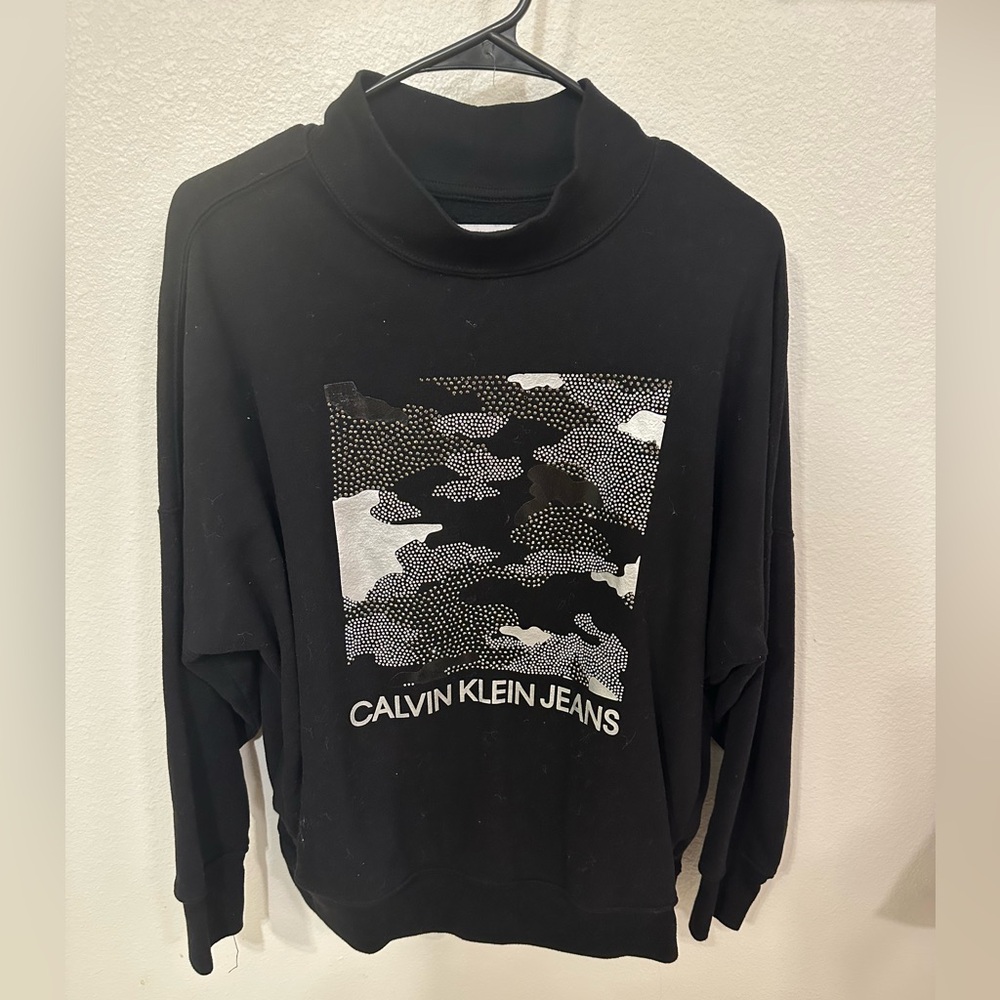 Calvin Klein Jeans Black Turtleneck Sweater